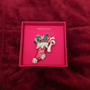 Christmas Stocking Broach From Macy's 🎄🎅🏻